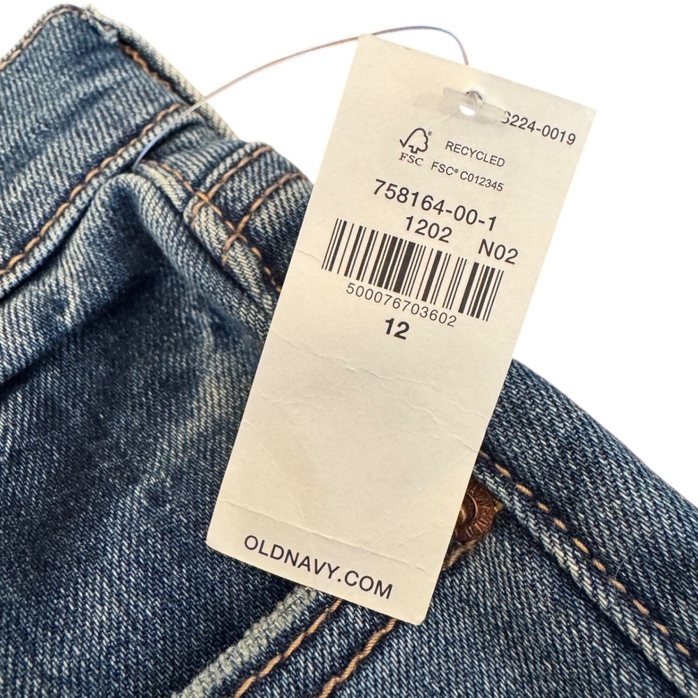 Old Navy Mid-Rise Boyfriend Built-In Warm Jeans Medium Wash 758164-00-1 12 - Picture 4 of 6